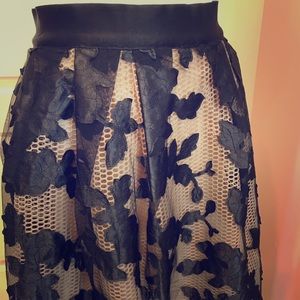 Midi A-Line skirt Lace and Mesh detail Medium